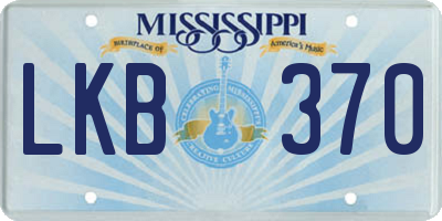 MS license plate LKB370