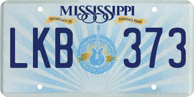 MS license plate LKB373