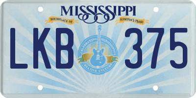 MS license plate LKB375