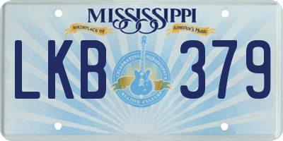 MS license plate LKB379