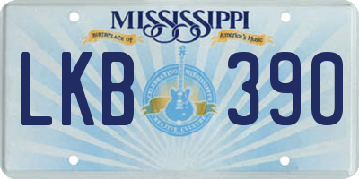 MS license plate LKB390
