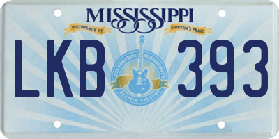MS license plate LKB393
