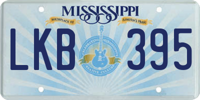 MS license plate LKB395