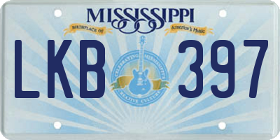 MS license plate LKB397