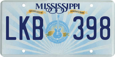 MS license plate LKB398