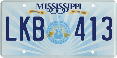 MS license plate LKB413