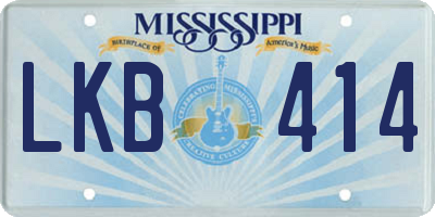 MS license plate LKB414
