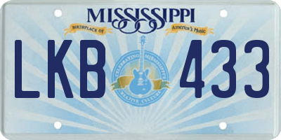 MS license plate LKB433