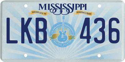 MS license plate LKB436