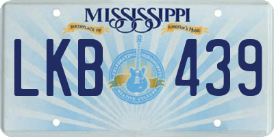 MS license plate LKB439