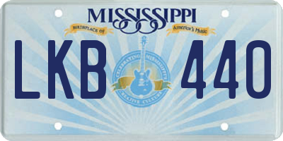 MS license plate LKB440