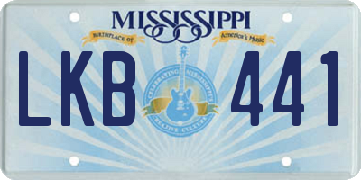 MS license plate LKB441