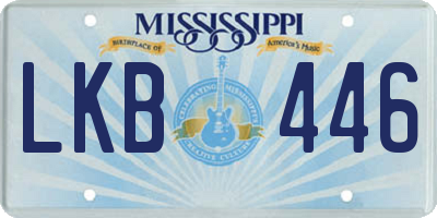 MS license plate LKB446