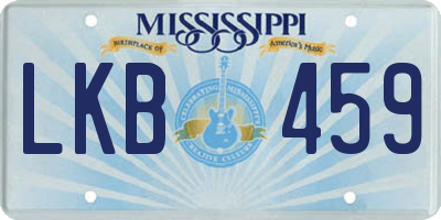 MS license plate LKB459