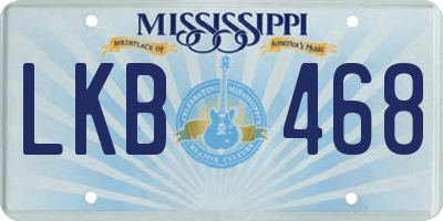 MS license plate LKB468
