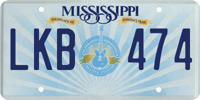 MS license plate LKB474