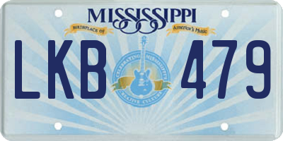 MS license plate LKB479
