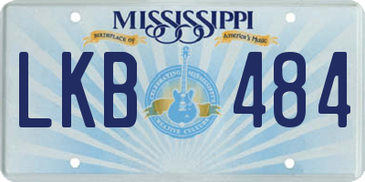 MS license plate LKB484
