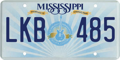 MS license plate LKB485