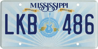 MS license plate LKB486