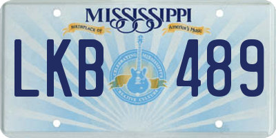 MS license plate LKB489