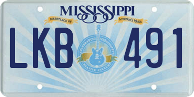 MS license plate LKB491