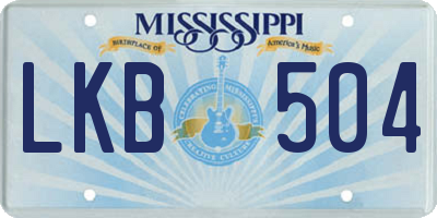 MS license plate LKB504