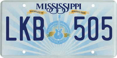 MS license plate LKB505