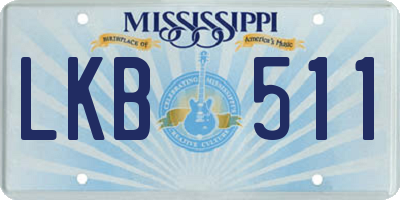 MS license plate LKB511