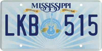 MS license plate LKB515