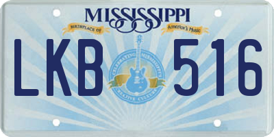 MS license plate LKB516