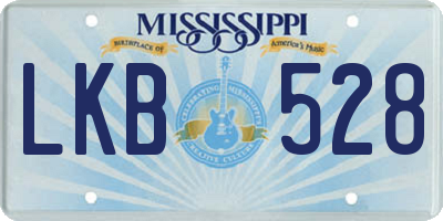 MS license plate LKB528