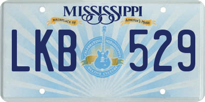 MS license plate LKB529