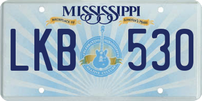 MS license plate LKB530