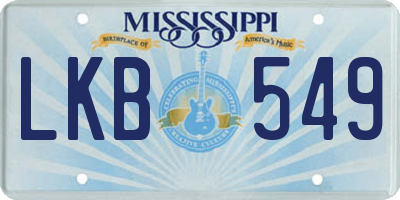 MS license plate LKB549