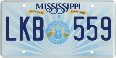 MS license plate LKB559