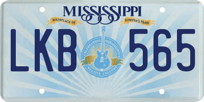 MS license plate LKB565