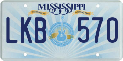 MS license plate LKB570