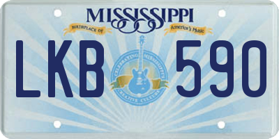 MS license plate LKB590