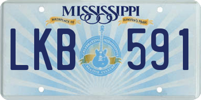 MS license plate LKB591