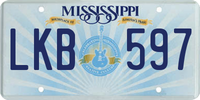 MS license plate LKB597