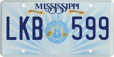 MS license plate LKB599