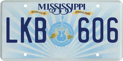 MS license plate LKB606