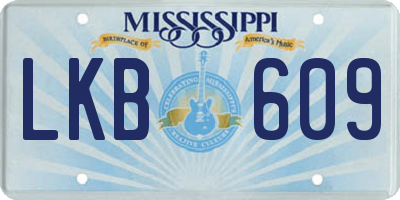 MS license plate LKB609