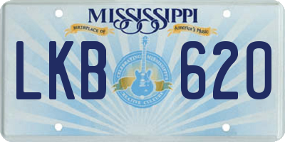MS license plate LKB620