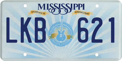 MS license plate LKB621