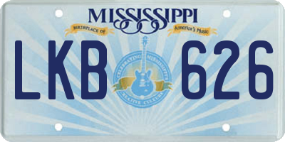 MS license plate LKB626