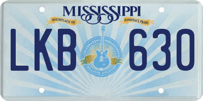 MS license plate LKB630