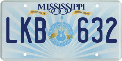 MS license plate LKB632