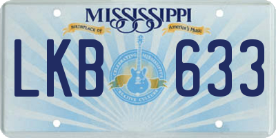 MS license plate LKB633
